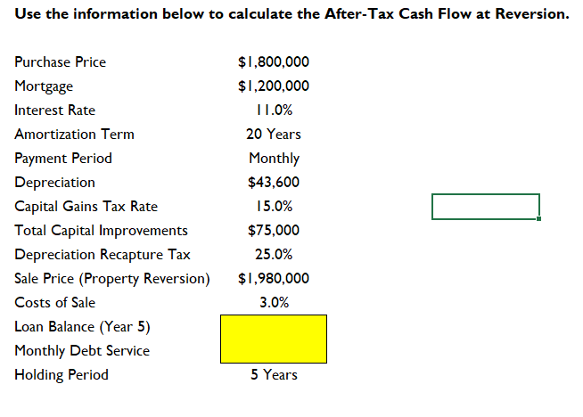 Please solve using EXCEL. Thank you Use the information below to