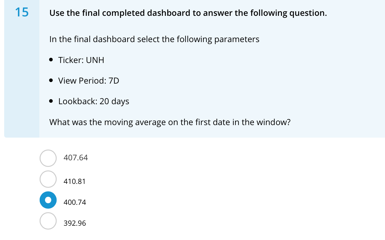 chosen date? [Date] = [SelectedDate] MAX([Date]) = [SelectedDate] = [SelectedDate] = TRUE