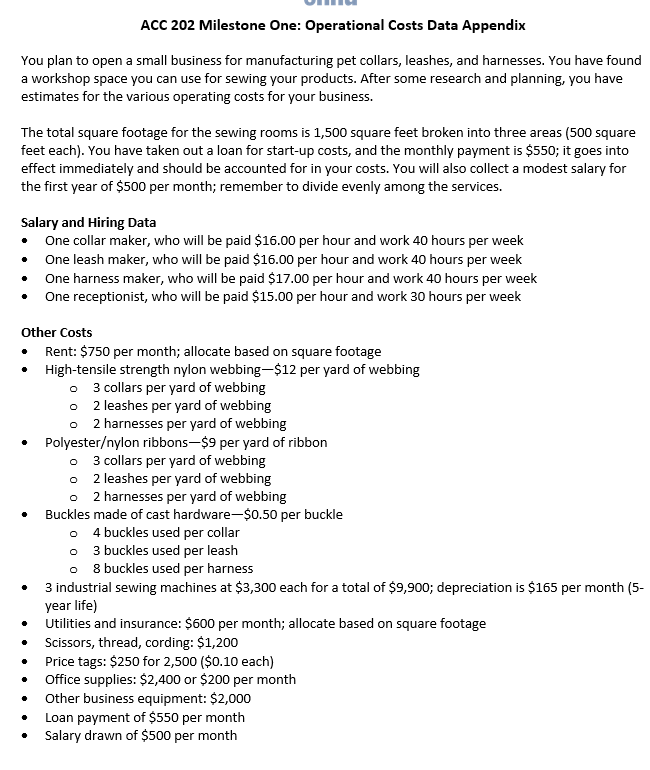 appropriate spot, classify the costs as: Direct Material, Direct Labor, Overhead, or