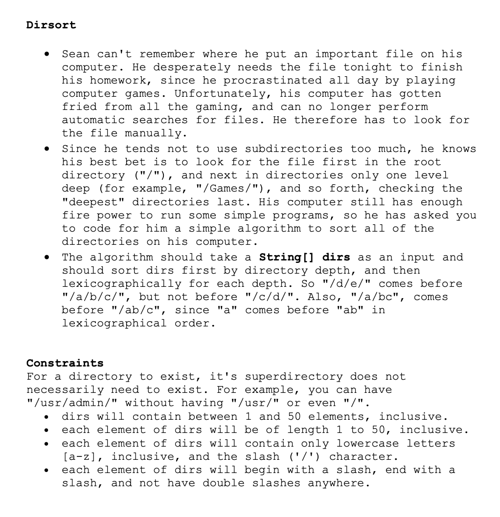PLEASE DO IN C++ - Sean can't remember where he put an