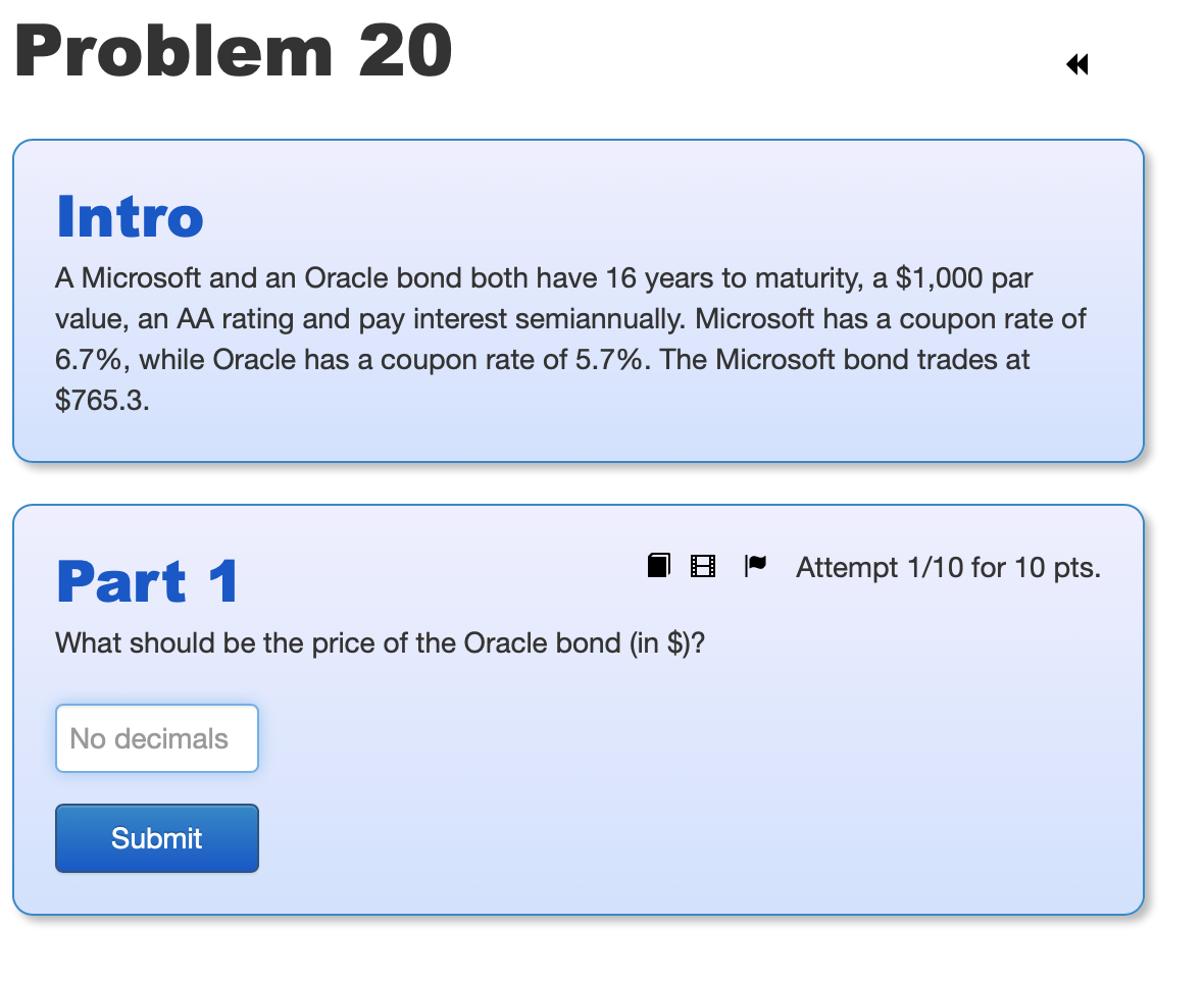 4 years to maturity, a $1,000 par value, a BB rating and