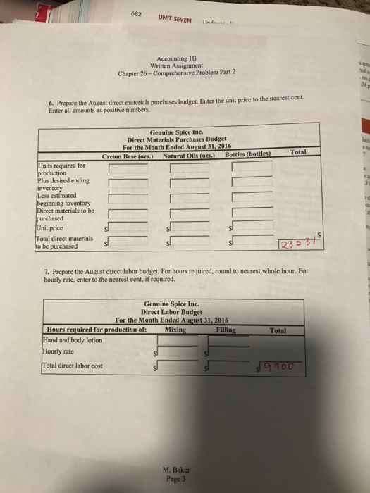 by hand 4. Scan the completed assignments (pages 2-3) 5. Submit the