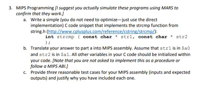  MIPS Programming [I suggest you actually simulate these programs using MARS