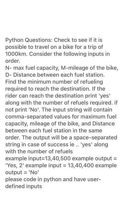  Python Questions: Check to see if it is possible to travel