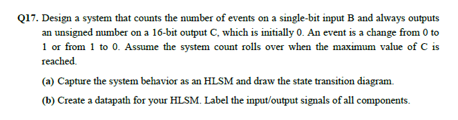  Q17. Design a system that counts the number of events on