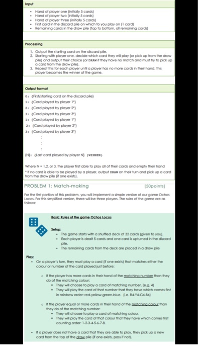 How do you code this in java? Or playing a card? Hand