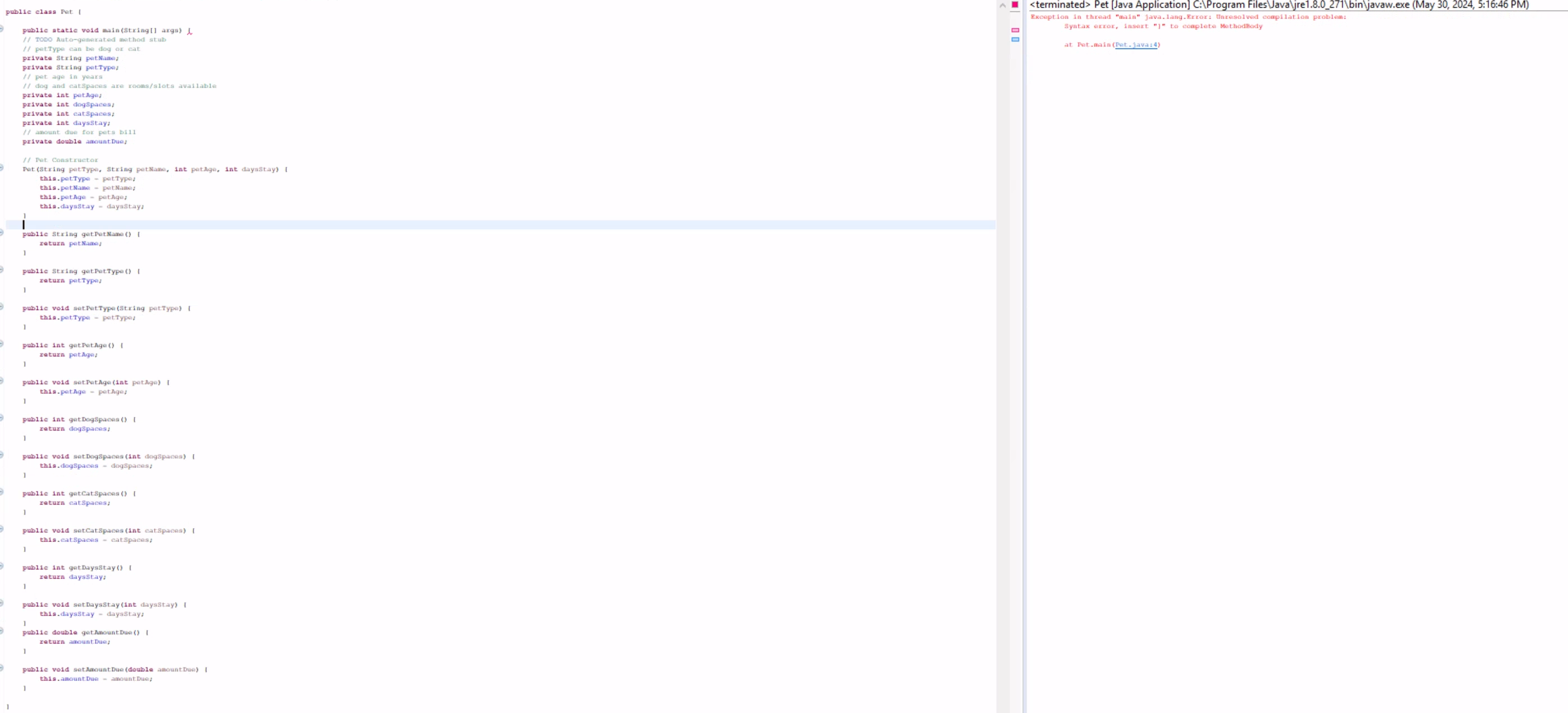  Please help me fix all errors in this portion of code.