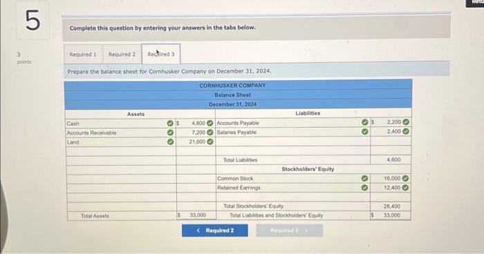 question by entering your answers in the tabs below. Prepare the balance