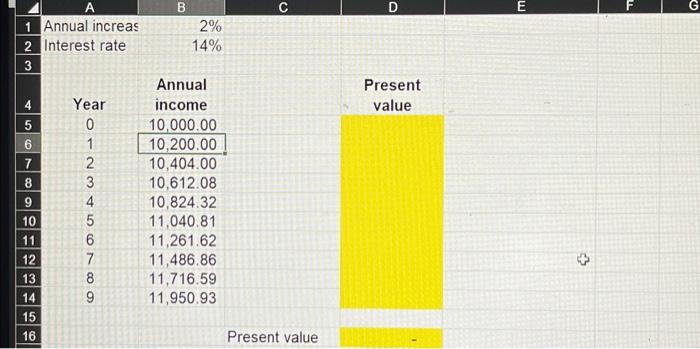 please use excel and show excel functions IWhich option is more valuable