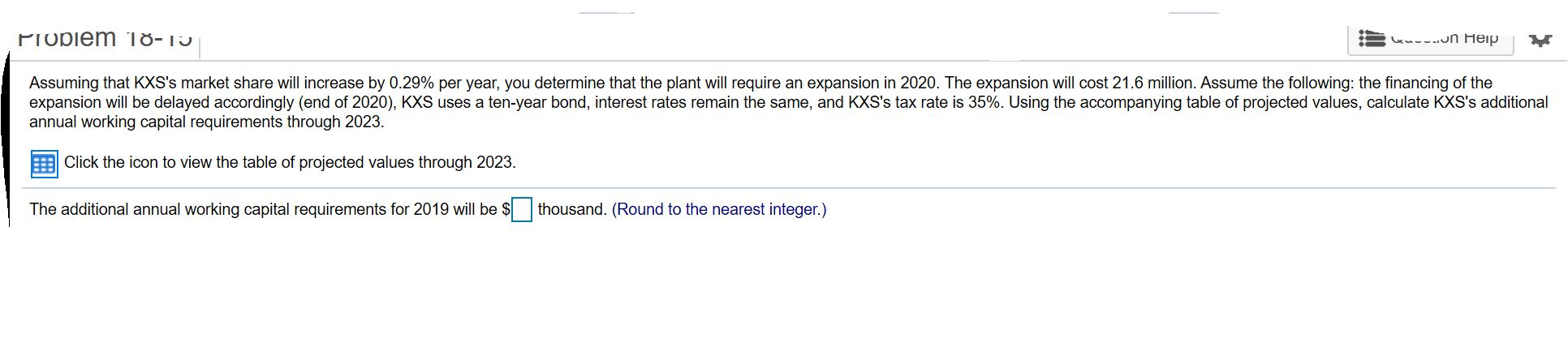 that KXS's market share will increase by 0.29% per year, you determine