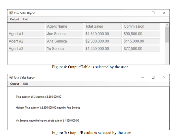 is required from the user: - a number of real estate agents