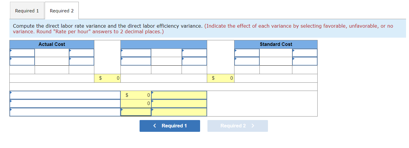 following actual costs to produce 8,200 units. Directmaterials(133,400pounds@$4.75perpound)Directlabor(37,100hours@$16.20perhour)$633,650601,020 AR= Actual Rate SR=