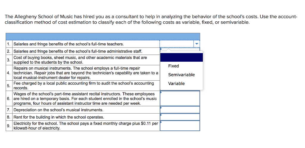 Hello, please answer the question below for 1 through 9. Thank You