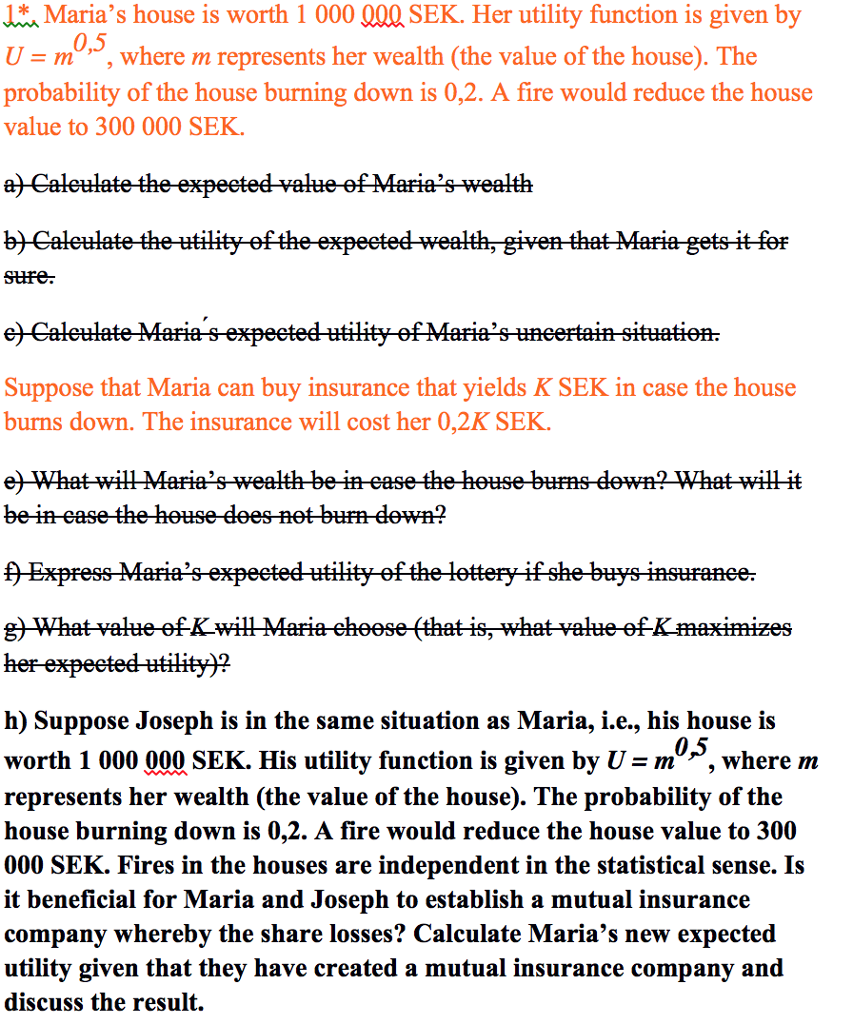  ONLY need help with question h please! Maria's house is worth