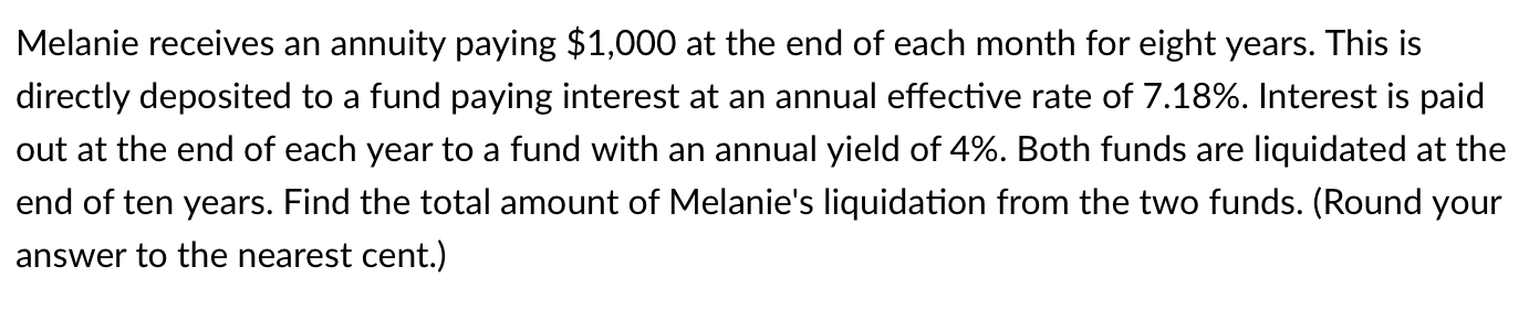  Preferably no excel but at least explain the steps and formulas