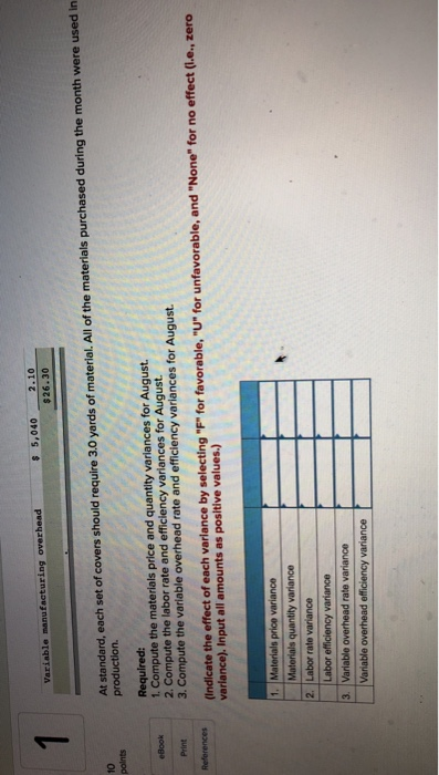 Inc., manufactures auto accessories. One of the company's products is a set