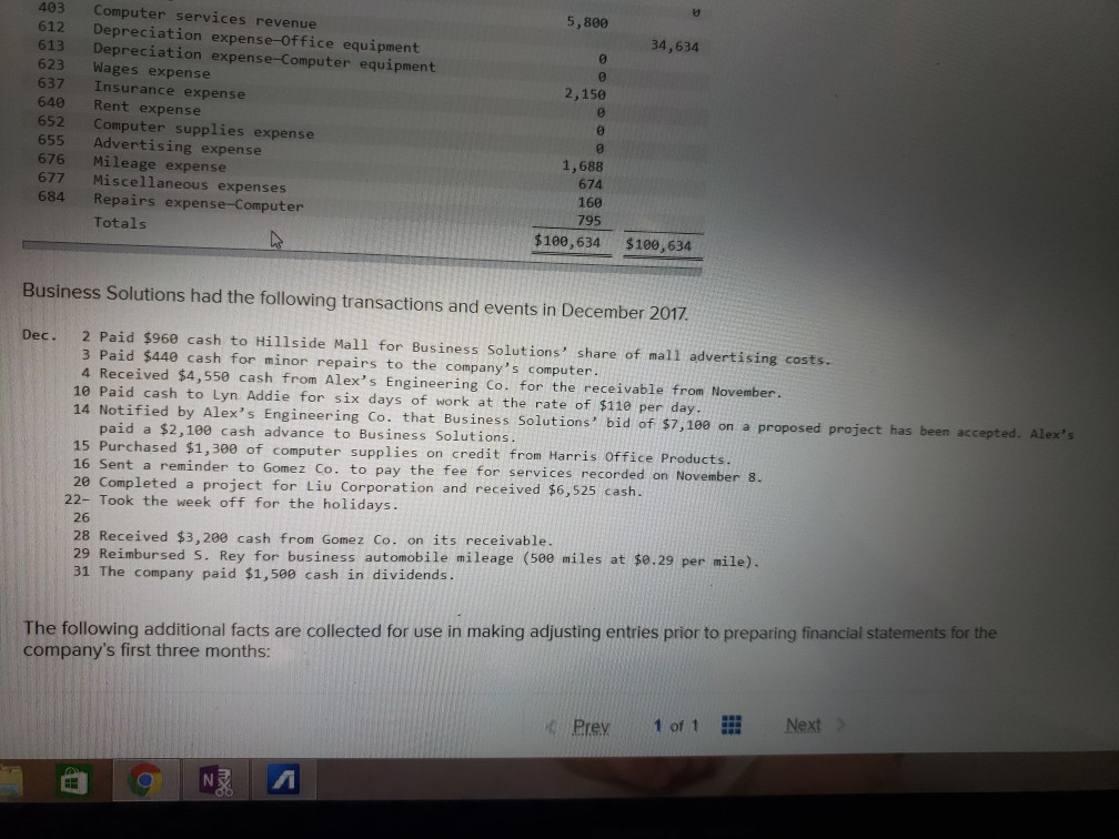 I need help posting the journal entries to record each December transactions,