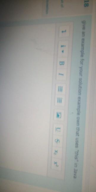  18 give an excample for your solution sample own that uses