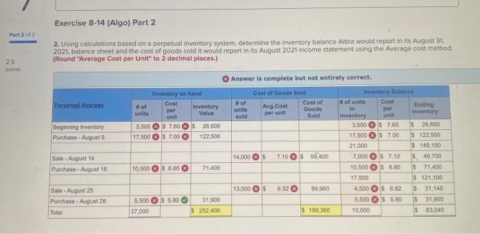 please help me! Chapter 8 Exercises 6 Part 1 of 2 Required