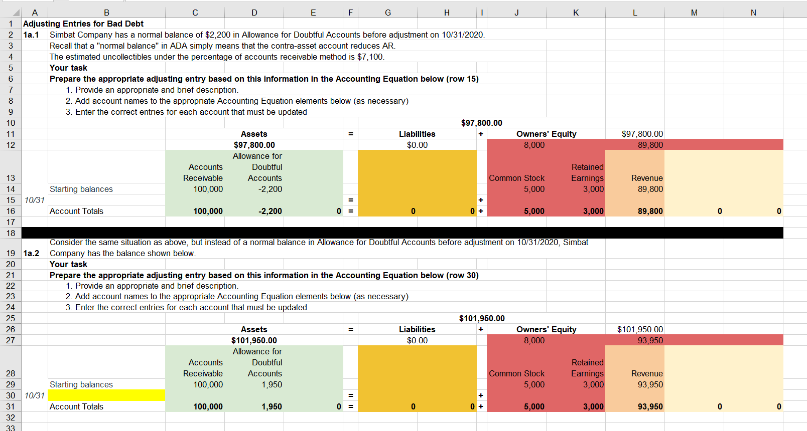 These two problems go together M N 1 2 3 4 5