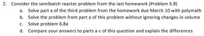  Solve 2. (a-d): This the the third problem: This is problem