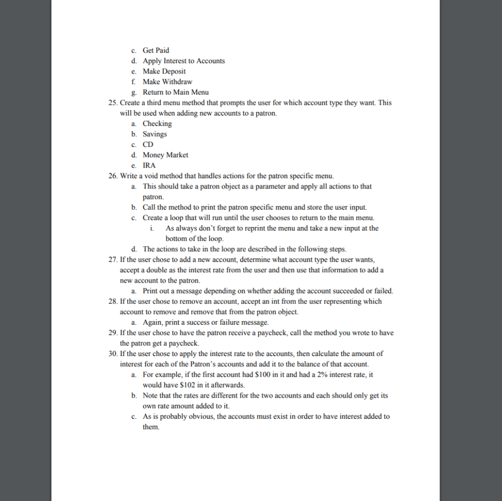 the outputs expected. Also, do what the requirements ask, if you know