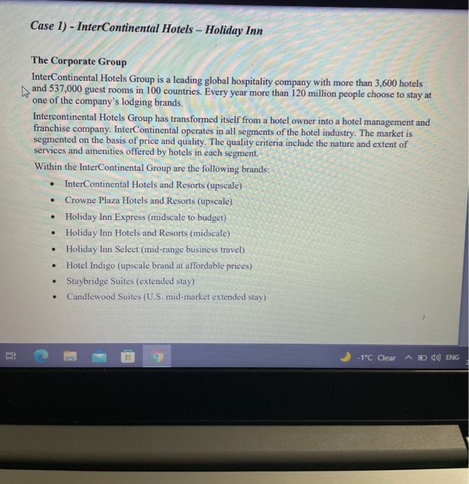  -Exective summary, introduction and problems -situation analysis inclides Swot analysis -Background