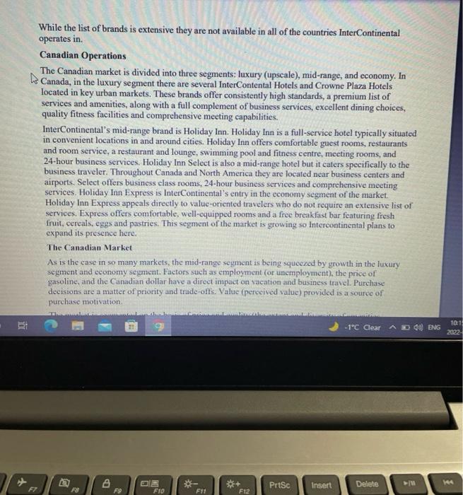 leading up to need for analysis -Identify key issues to be addressed