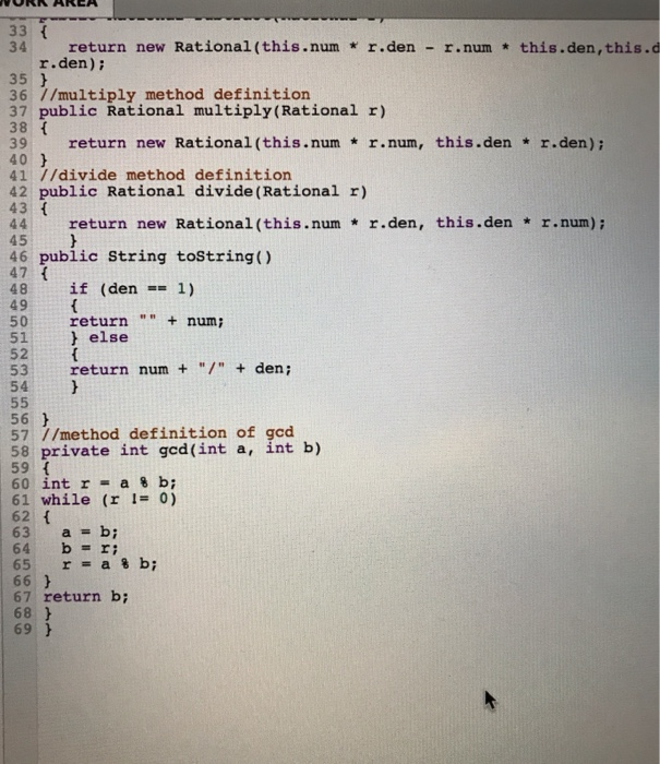 class called Rational that would represent rational numbers. Write a constructor that