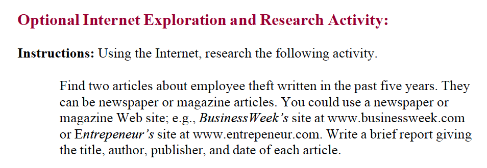 the following. Imagine that you are the owners of a small business.