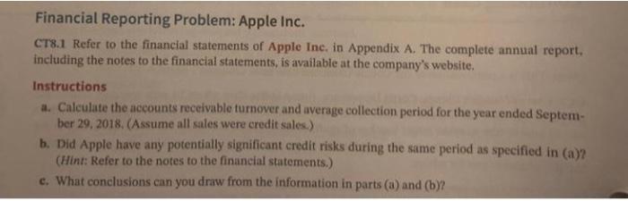 to the financial statements of Apple Inc. in Appendix A. The complete