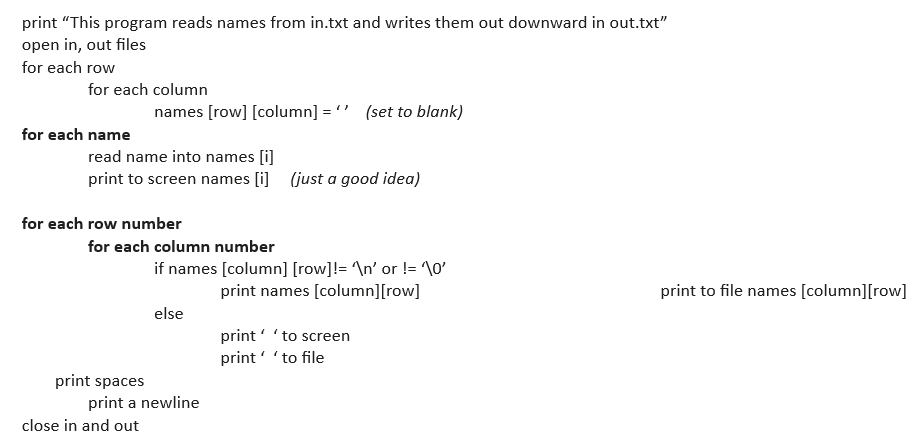 as possible because I'm in programming 1 and I just started along