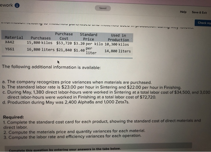 wc Mickley Corporation produces two products, Alphabs and Zeta7s, which pass through