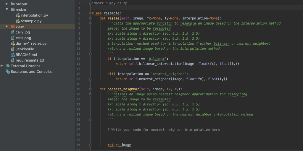  How to do nearest neighbor interpolation in PYTHON only can use: