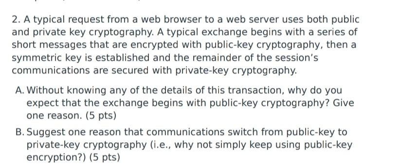 2. A typical request from a web browser to a web