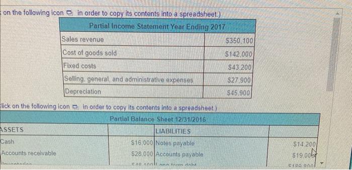 financial statements in the popup window. Complete the balance sheet Hint Find