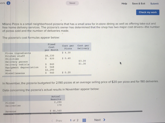  ork Saved Help Save & Exit Submit Check my work Milano