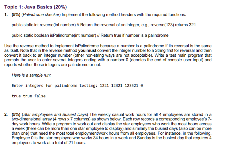  Please if you are expert at java only answer. question 2
