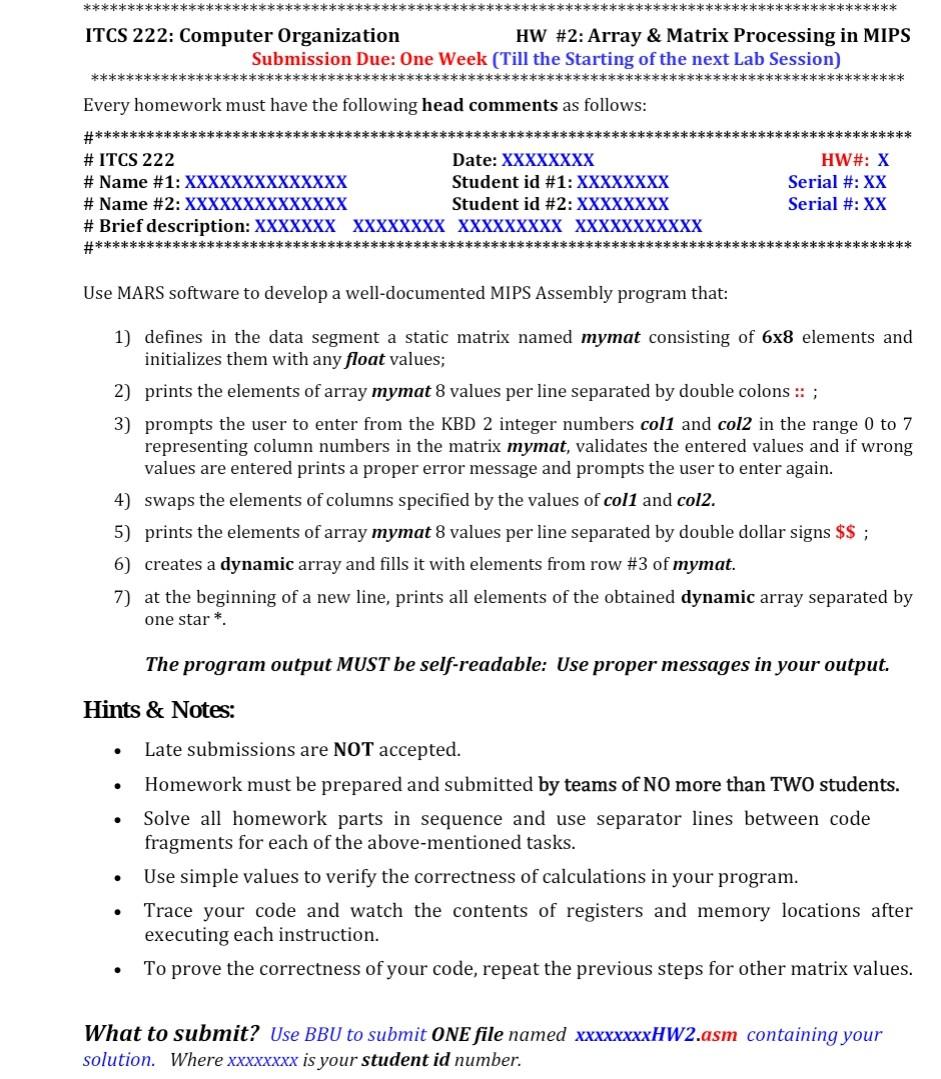  I need correct answer Use MARS software to develop a well-documented