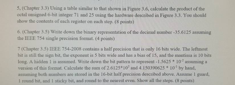  help please 5. (Chapter 3.3) Using a table similar to that