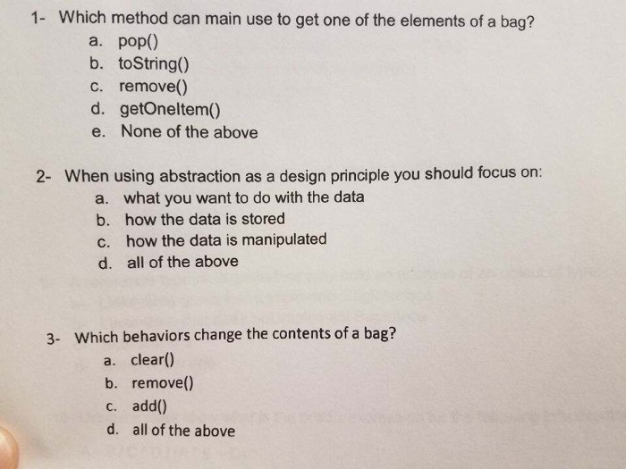 called a(n) a. put b. add c. push d. peek S- Given