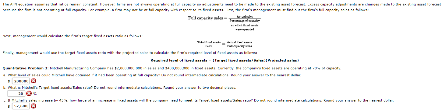  Mitchell Manufacturing Company has $2,000,000,000 in sales and $400,000,000 in fixed
