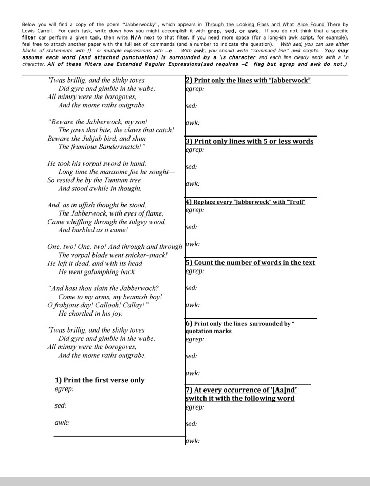  need help with this filter assignment with unix Below you will