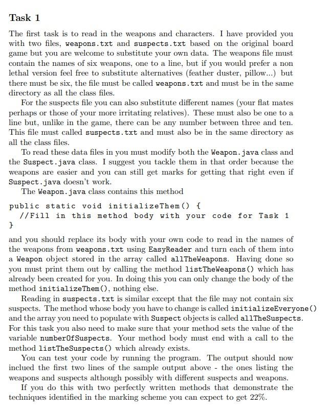 I am working on a assignment of Java programming, I have provided