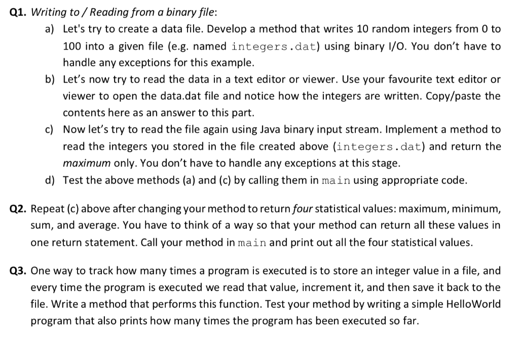  My current program: import java.io.FileInputStream; import java.io.FileOutputStream; import java.util.Random; import java.util.Scanner;