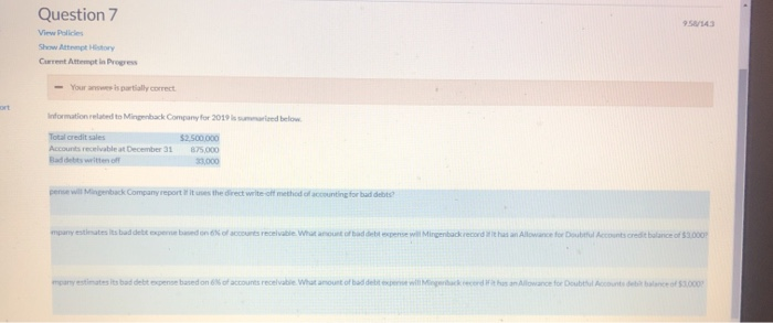 estimates its bad debt expense based on 6% of accounts receivable. What