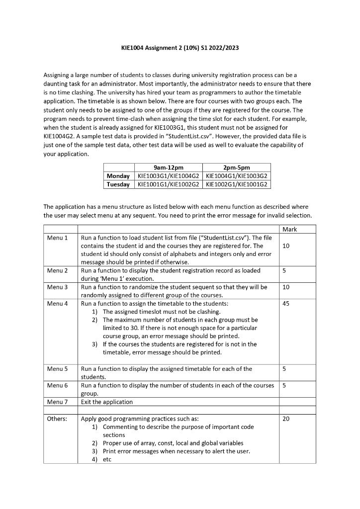 Use C++ programming language and provide example code. Assigning a large