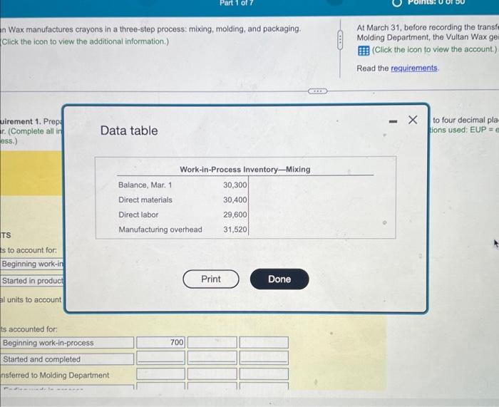 a thee-shep process: miaing, molding, and pochaging A. March 31, betore recording