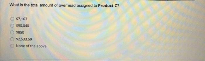 of the year, the company made the following estimates of cost and