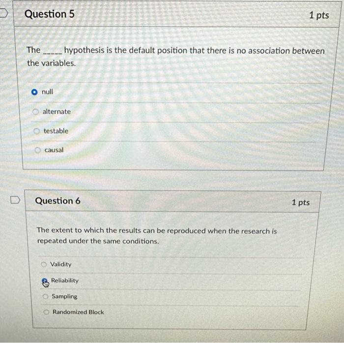  The hypothesis is the default position that there is no association